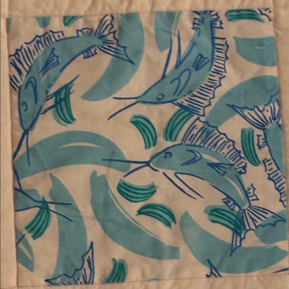 Lilly Pulitzer Fabric Hand Made Baby Quilt Or Wall Hanging - Picture 4 of 8